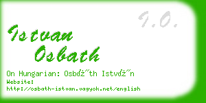 istvan osbath business card